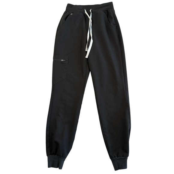 Figs Pants - Figs Womens Zamora Joggers Black Size XXS Medical Technical